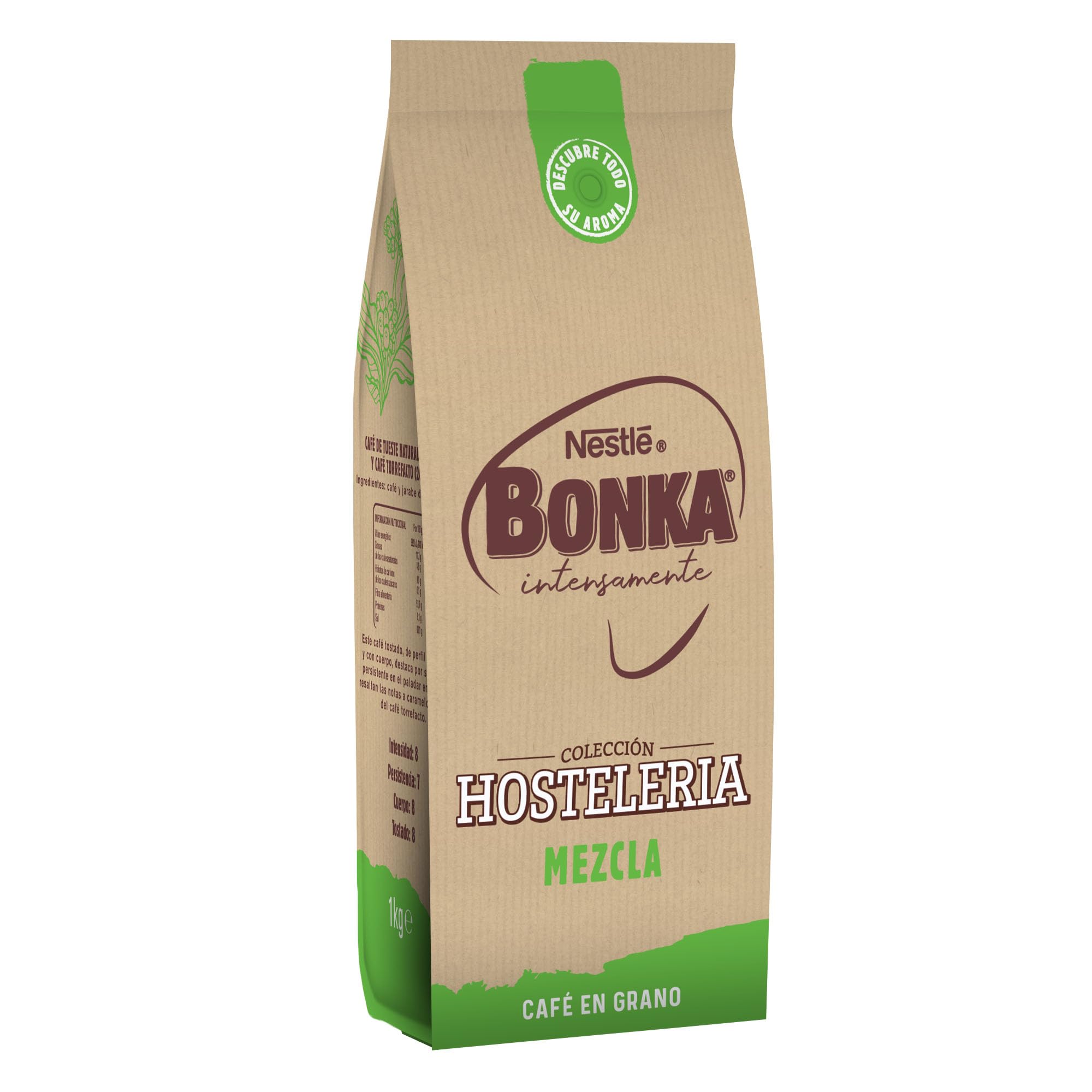 Bonka café tostado en grano para hostelería mezcla - 1 paquete x 1 kg