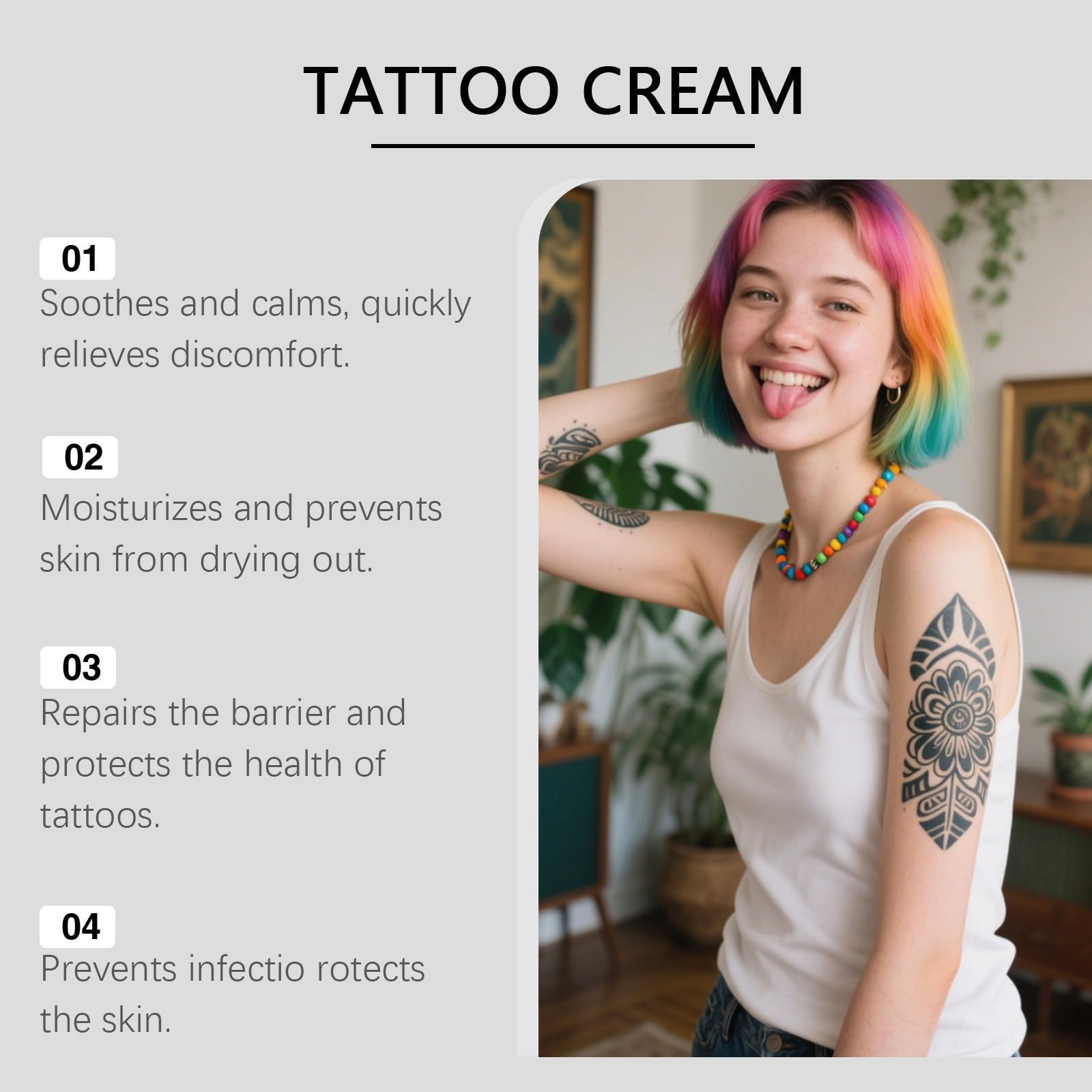 Crema anestetico tatuaggio 20g anti-dolore idratante trasparente | Attenua dolore tatuaggio & depilazione, formula fluido trasparente, cura micro tatuaggio semipermanente idratante