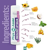 Vista 9 de Oncology Lip Balm USDA Organic, Hydrate Dry, Parched Lips. Moisturizing -3 Pack