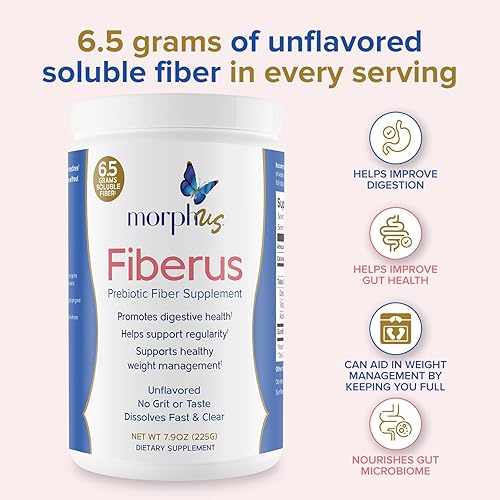 Miniatura 4 de Fiberus Fibra prebiótica soluble sin sabor, insípida, inodoro y sin grumos  Ocasionalmente alivia el estreñimiento y mejora la regularidad -