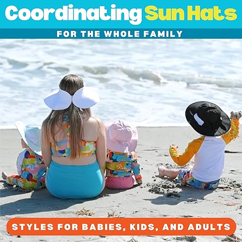 Miniatura 7 de SwimZip, sombrero unisex para niños, ala ancha, protección solar FPS 50, ajustable.