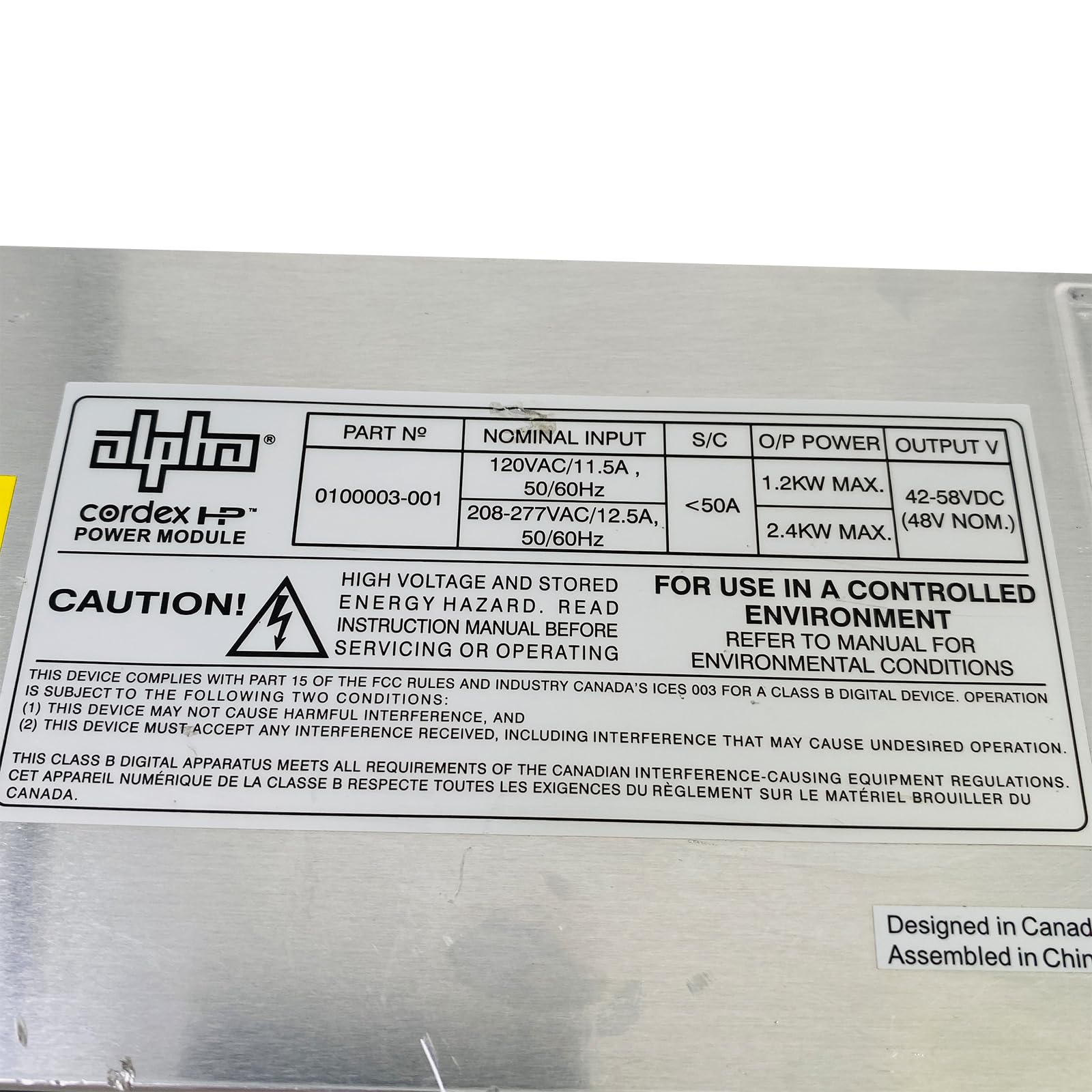 Amazon.com: Alpha Technologies CXRF-HP 48-2.4 kW Rectifier