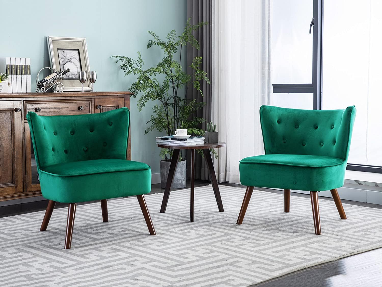 Buy Altrobene Mid Century Accent Chairs Modern Velvet Armless Wingback Reading Chairs Coffee Corner Chairs For Space Saving Tufted Slipper Chairs Set Of 2 For Living Room Buy Altrobene Mid Century Accent Chairs Modern Velvet Armless Wingback Reading Chairs Coffee Corner Chairs For Space Saving Tufted Slipper Chairs Set Of 2 For Living Room