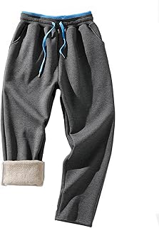 Sponsored Ad - HeSaYep Men's Fleece Sweatpants Sherpa Lined Sweatpants Winter Warm Pants Lounge Athletic Pants with Pockets