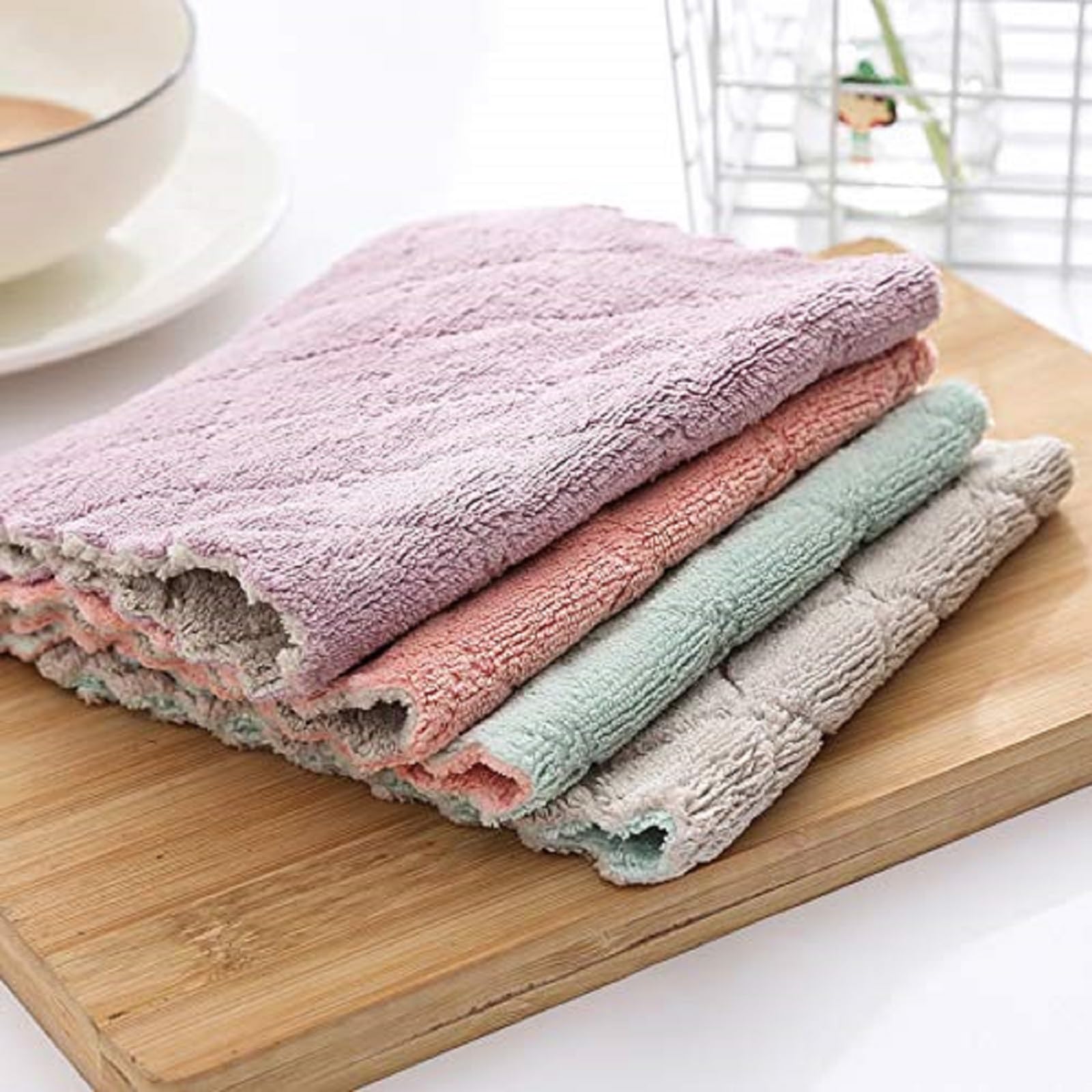 Forral Microfiber Small Size Handkerchief | Rumal | Face Towel | Hand Towel | Extra Soft and Super Absorbent for Women's - Set of 6, Stock Clearance Multicolored-image-37