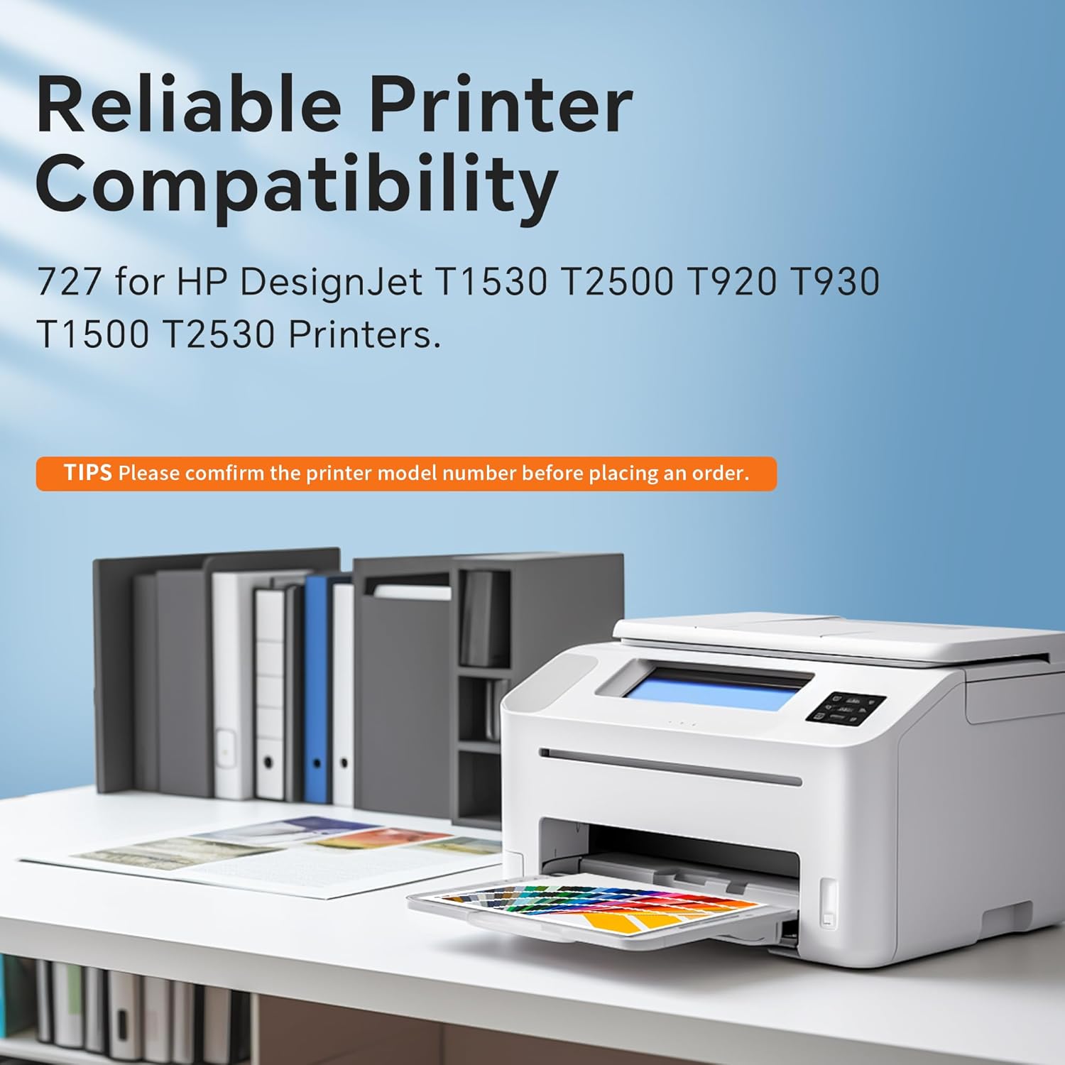 727 Ink Cartridges 300 ml Compatible 727 Ink Cartridges Replacement for HP 727 Ink Work with DesignJet T1530 T2500 T920 T930 T1500 T2530 Printer, 6P Photo Black/Matte Black/Gray/Cyan/Magenta/Yellow