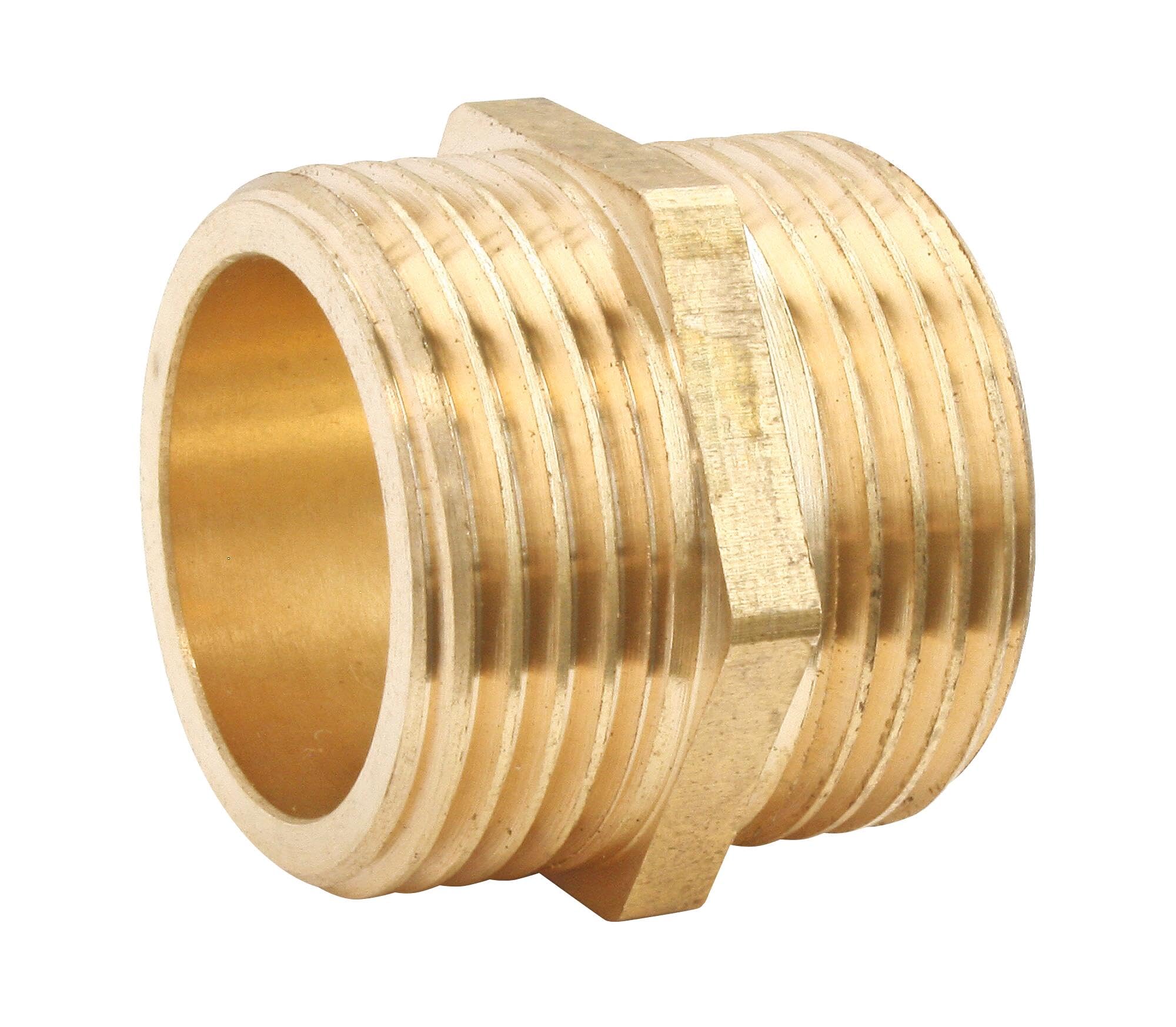 Raccord Double Mâle Long Laiton 3/4 BSP - Lot De 3 + Ruban PTFE - Pour Plomberie, Arrosage