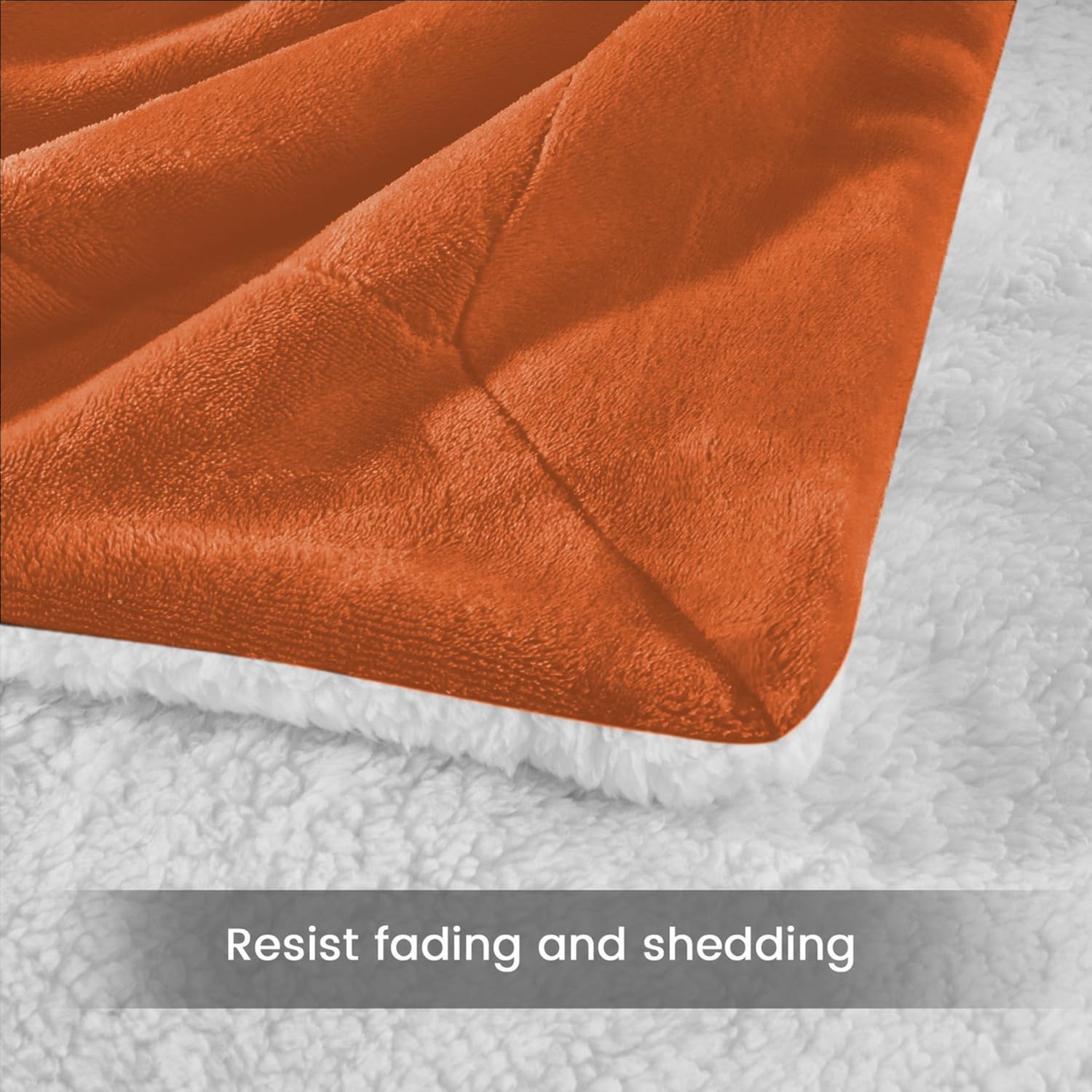 Imperial Rooms Sherpa-Fleece-Decke – Wendbar, Superweich, Für Sofa & Bett, In Ocker, 130x150 Cm (Einzelbett)