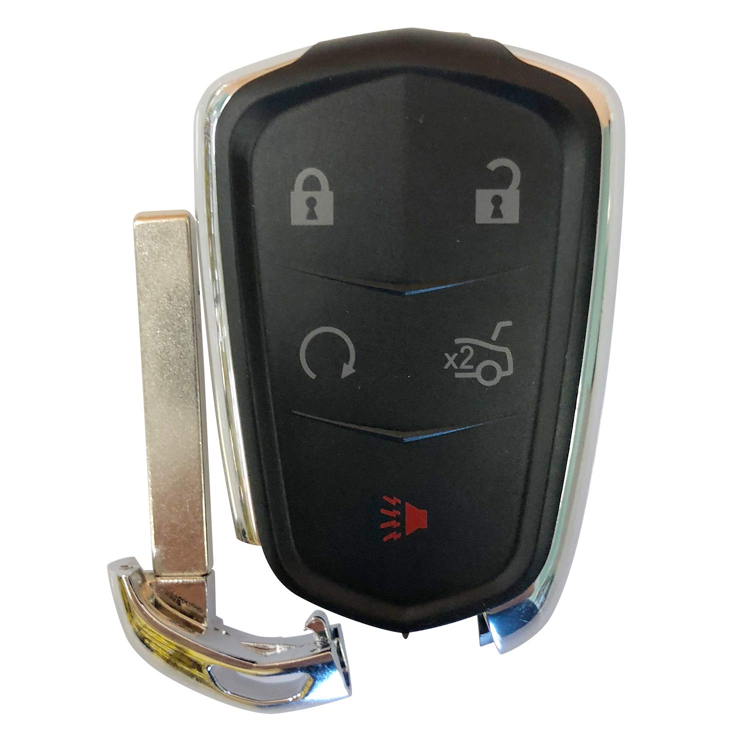For 2014-2019 Cadillac ATS CTS XTS /2015-2018 Cadillac SRX Proximity Smart Keyless Remote Key Fob 5 BUTTON FCCID: HYQ2AB ;by AUTO KEY MAX (SINGLE)