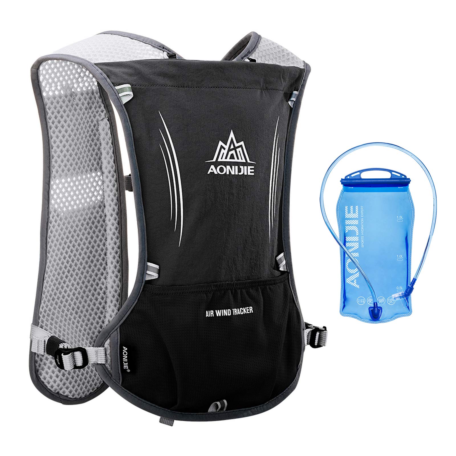 AONIJIEHydration Backpack Running Vest, 5L Capacity, Multi-Pocket Design, Breathable and Lightweight, Pack for Outdoor Sports - Running, Cycling, Climbing and Hiking