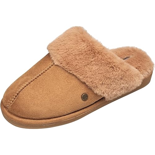 NINE WEST Scuff Slippers For Women, Extra Soft & Comfortable Winter House Shoes