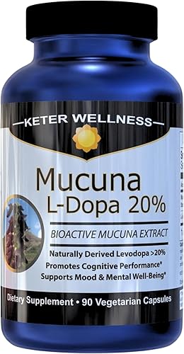 Miniatura 1 de Mucuna L-Dopa 20% - Extracto puro de mucuna pruriens - 90 cápsulas vegetarianas - Altos niveles de L-Dopa