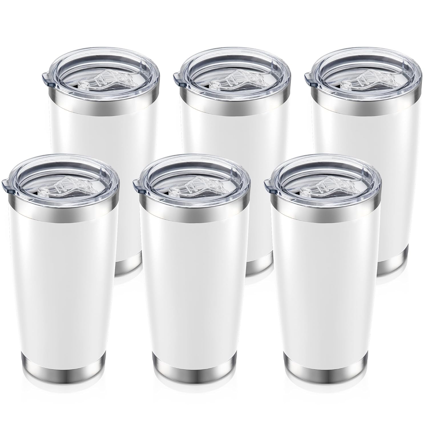 20 oz Tumbler Bulk with Lid Stainless Steel Insulated Tumblers Double Wall Vacuum Coffee Mug Powder Coated Tumbler