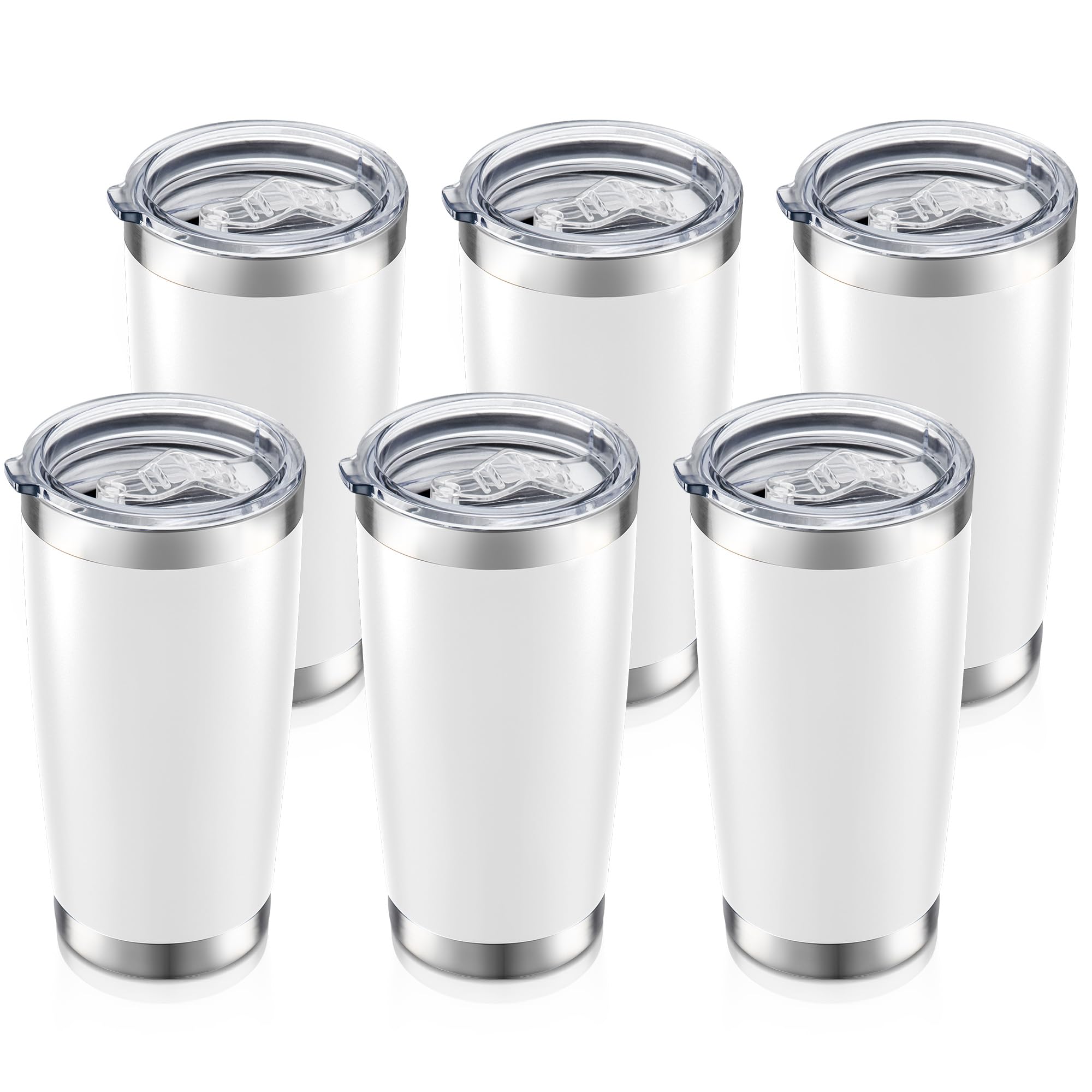 20 oz Tumbler Bulk with Lid Stainless Steel Insulated Tumblers Double Wall Vacuum Coffee Mug Powder Coated Tumbler