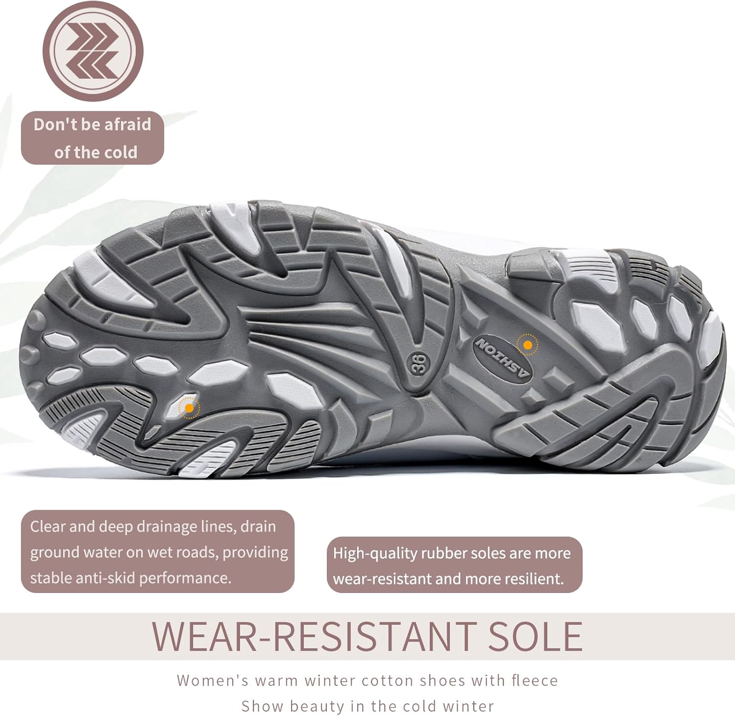 ASHION Womens Snow Boots Warm Fur Lined Winter Boots Comfortable Ankle Booties Outdoor Hiking Boots for Women - Image 5