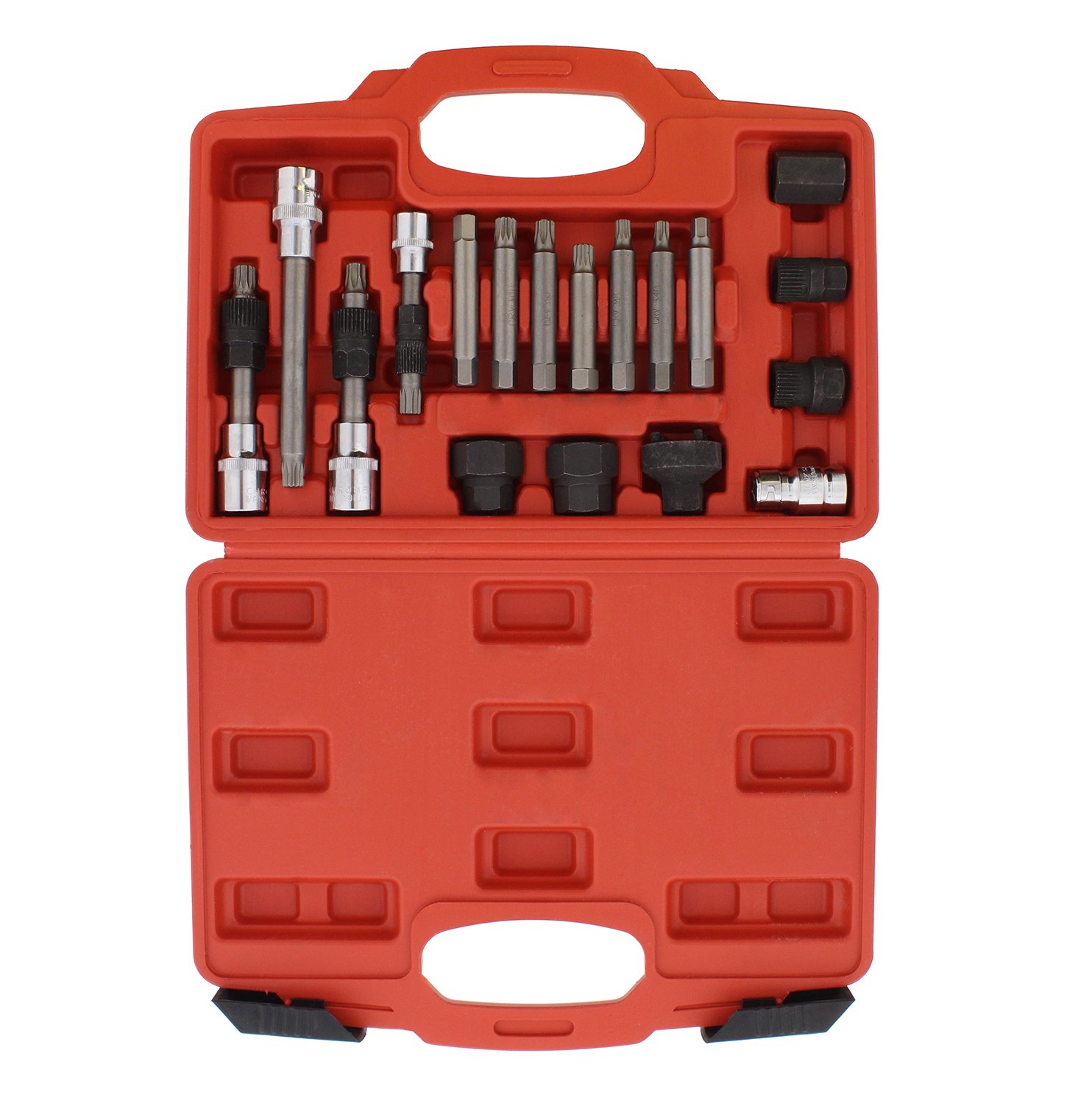 ABN Alternator Pulley Service Decoupler 18Piece Insert Bit Socket Set Tool Kit Car Pulley