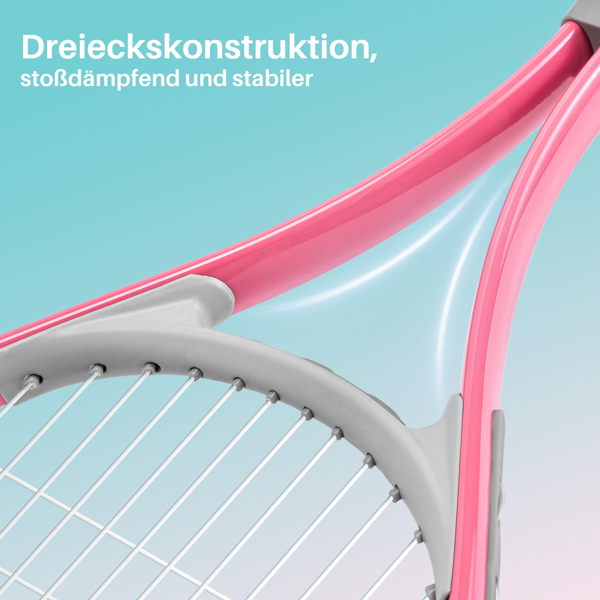 HIRALIY Tennisschläger-Set für Erwachsene, 68,6 cm, vorbespannte Tennisschläger für 2 Spieler, 2 Overgrip-Bänder, 3 Bälle und 1 Tragetasche, Outdoor-Freizeitsport für Anfänger