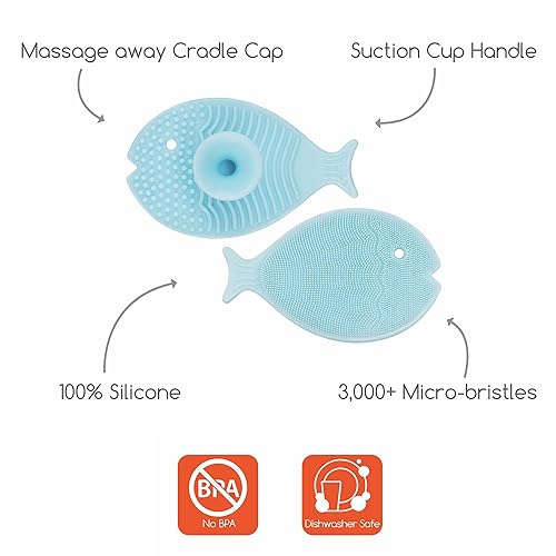 Miniatura 5 de Innobaby Bathin Smart - Cepillo de silicona para bebé, esencial para piel seca y eczema, exfoliante suave con mango de succión, silicona de secado