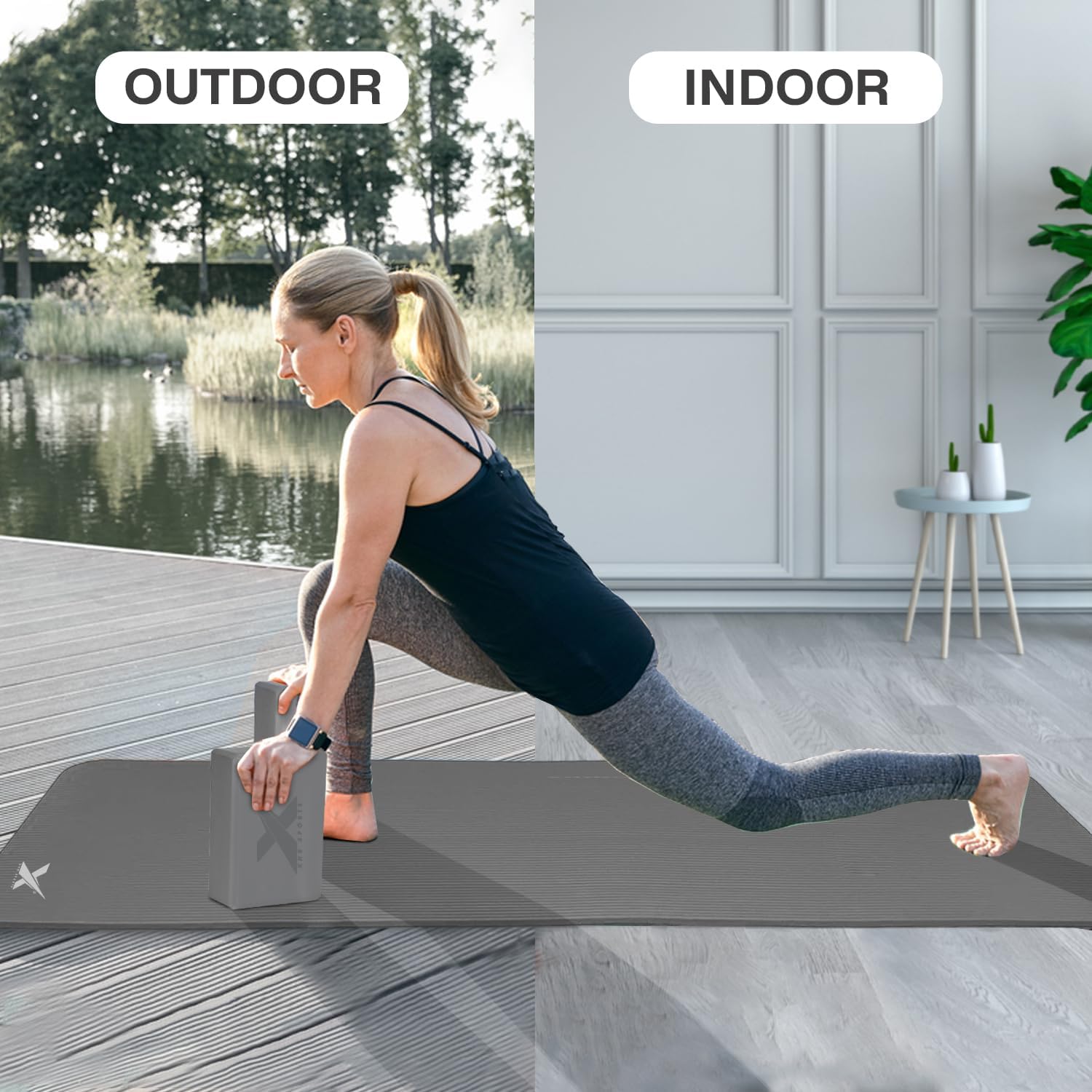 Blocchi Yoga SUPVOX: Set Di 2 Mattoncini Antiscivolo In EVA Ad Alta Densità Per Pilates, Stretching E Meditazione A Casa