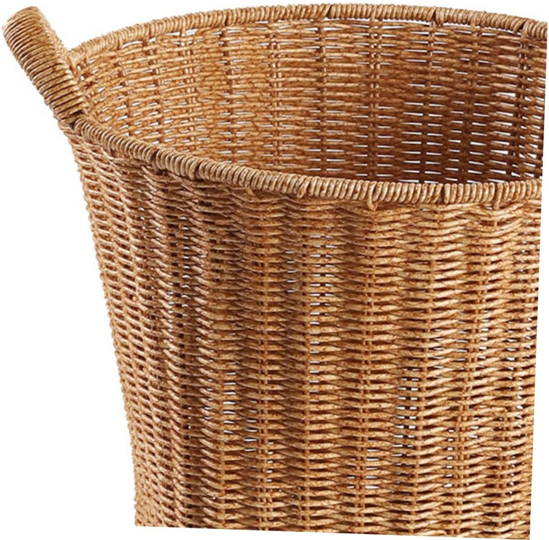 Organizing Basket Large Capacity Storage Woven Imitation Rattan Flower Basket