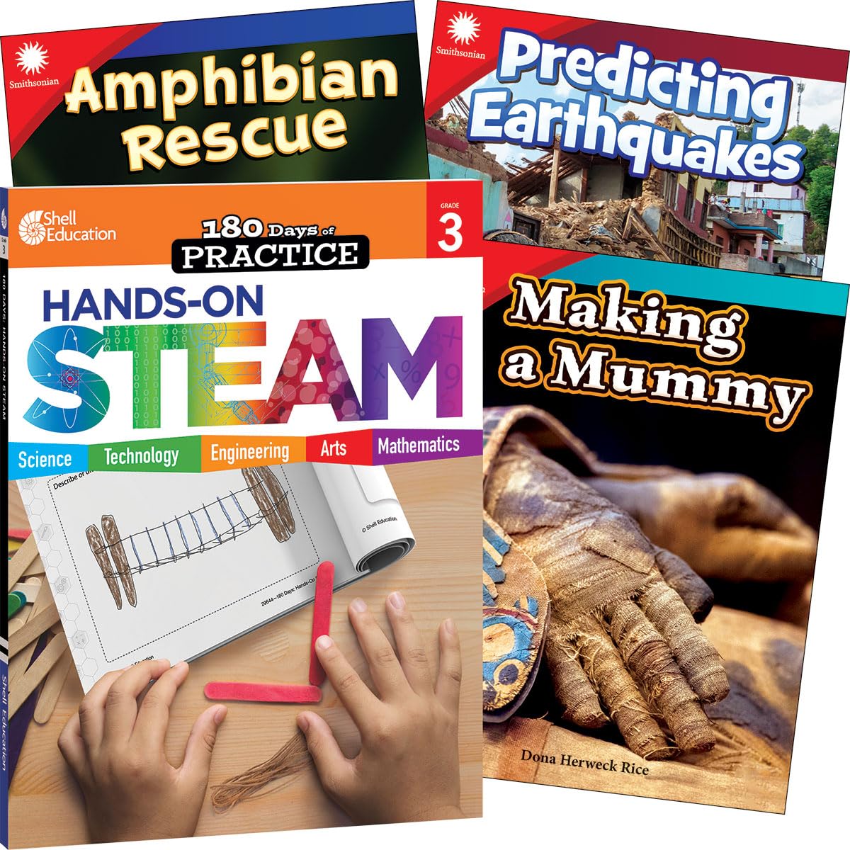 Learn-at-Home: Hands-On STEAM Bundle Grade 3: 4-Book Set