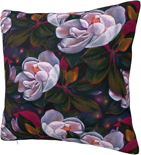 Miniatura 2 de YIPOCH Fundas de almohada con diseño de flores de magnolia de 22 x 22 pulgadas, fundas de cojín decorativas para sofá, fundas de almohada para