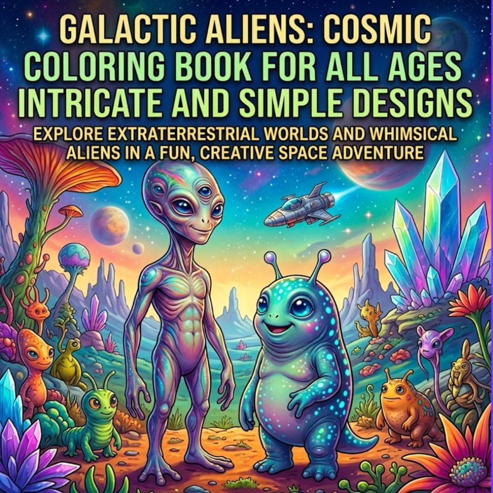 Galactic Aliens: An Intergalactic Alien Coloring Book
