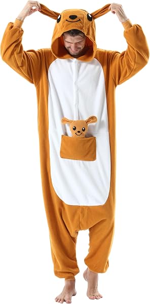 SimZoo Adulto Disfraz Pijama Unisex Pijama Kigurumi Onesie para Carnaval Halloween Cosplay Ropa de Dormir Traje de Disfraz para Navidad Festival Mujer y Hombre - 1