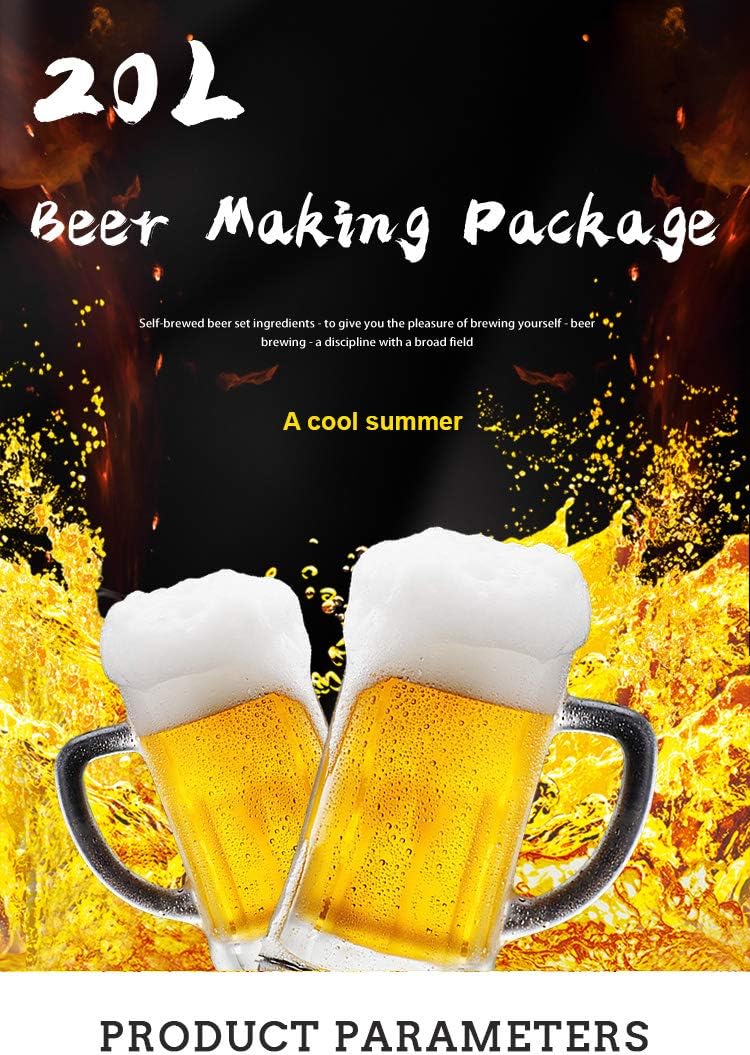 20L Beer Kit Package home brewing ingredients with beer yeast hops malt for making Belgian wheat Pale Ale Stout Amber Abbey IPA (Amber Abbey)