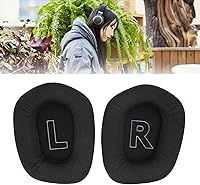 Vista 4 de 2 almohadillas para los oídos, transpirables y cómodas, almohadillas de espuma viscoelástica para auriculares Logitech G733 de bajo ruido (negro)