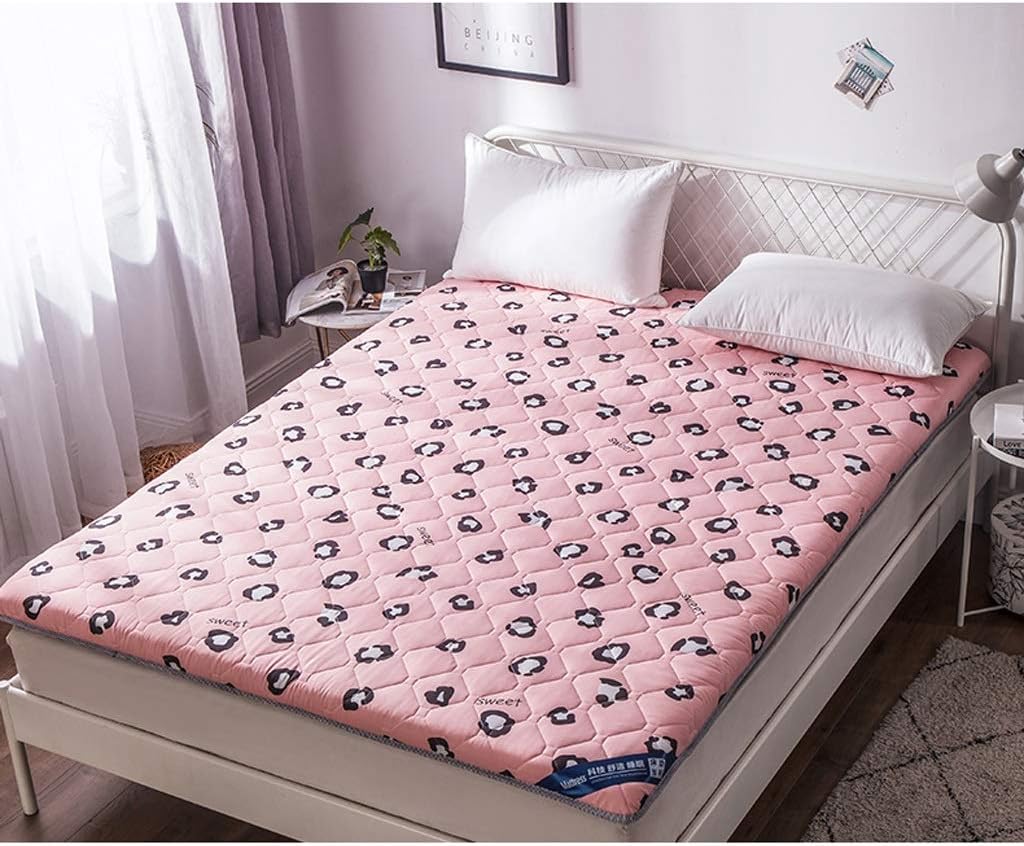 ZZcd Floor Futon Mattress. Sleeping Pad, Tatami Mat, Japanese Bed Roll, Foldable Roll Up Mattress, Rolling Bed, Mattress Topper Pad (Color : D, Size : 1.5×2m)
