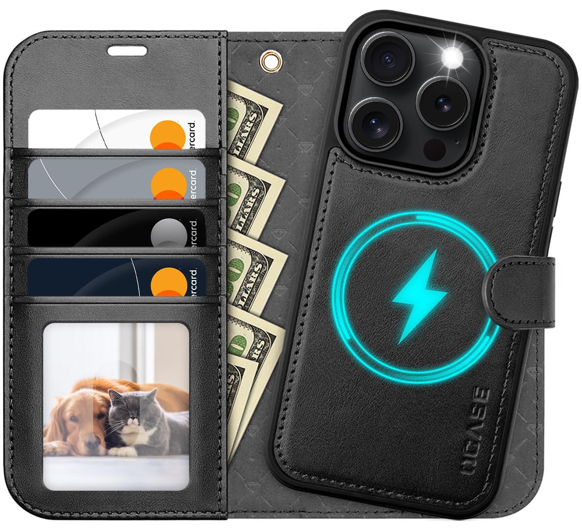 OCASE for iPhone 16 Pro Max Case, Detachable 2 in 1 PU Leather Wallet Case with RFID Blocking, Wireless Charging