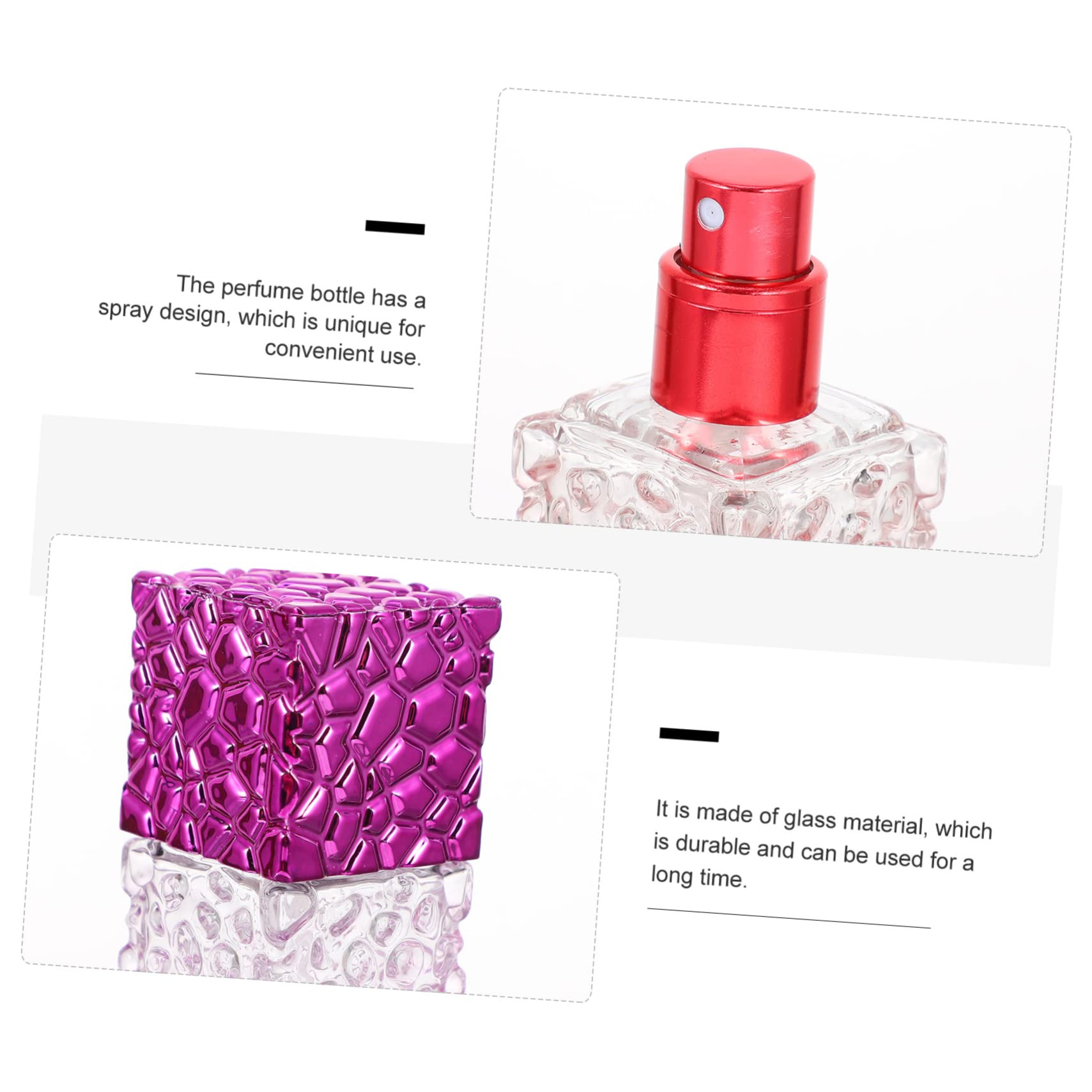 Nachfüllbare Duftflasche mit Farbverlauf 50ml Glas und Aluminium 6 Stück