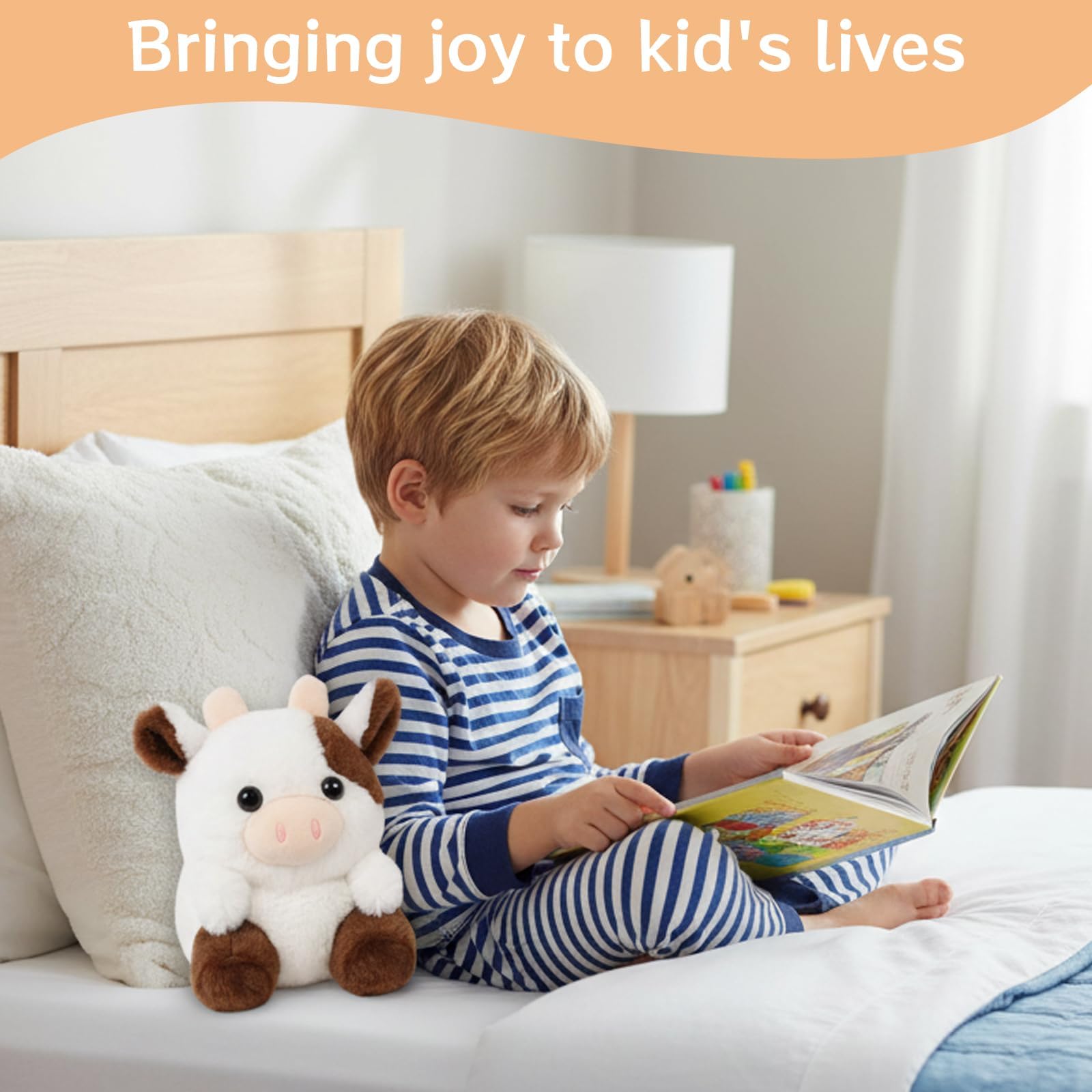 Cow Teddy, 25cm Adorable Brown Cow Plush Toy - Image 4