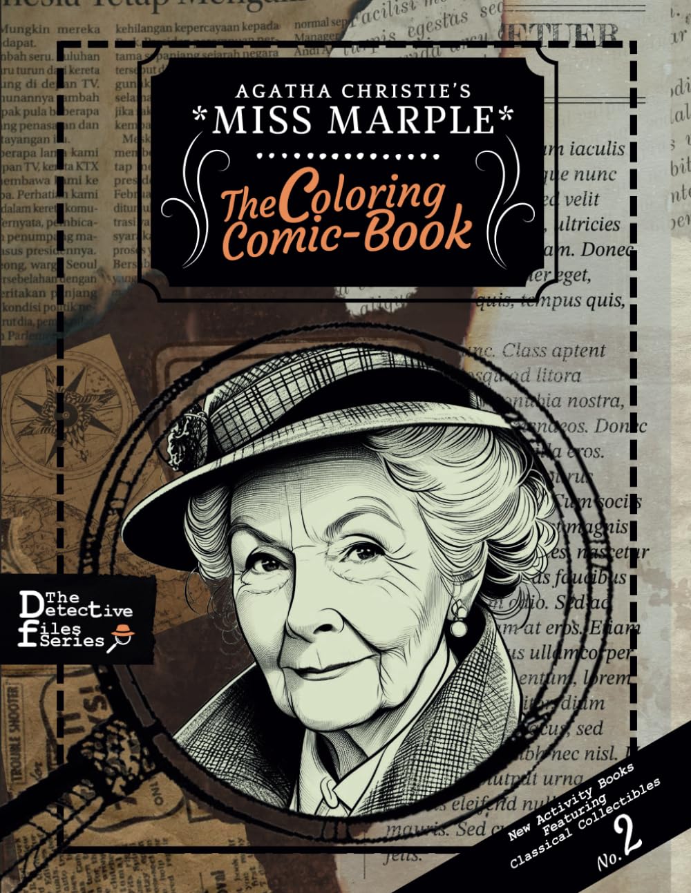 Miss Marple Coloring Comic Book: Detective Activity Series for Crime Novel Fans (The Detectives Files Series: Coloring Comic-Books)
