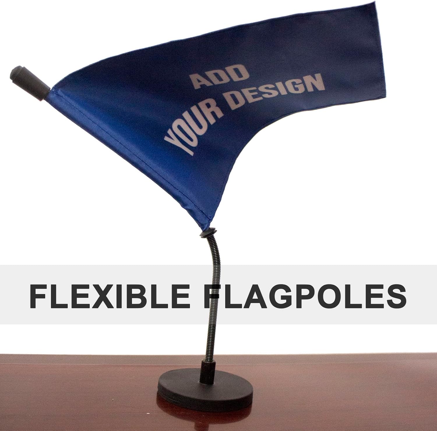 Personalized Car Flag with Magnetic Base and Flexible FlagPole for Car Hood (5x8 inch/14x21 cm)