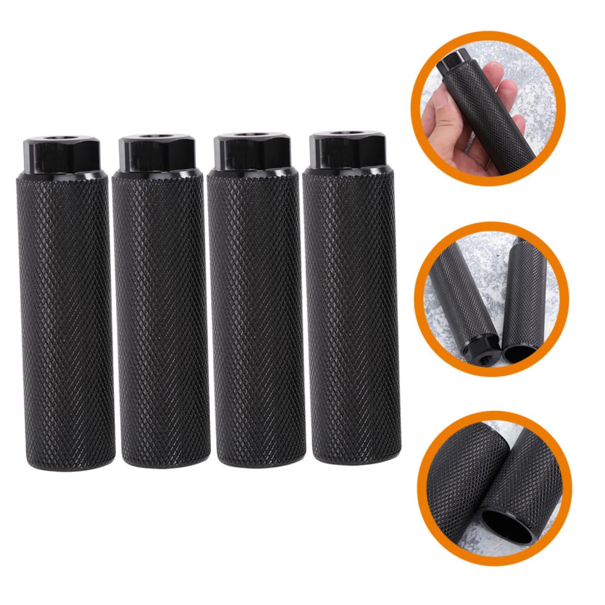 MUSISALY 4Pcs Wear Resistant Bike Pegs Non Slip Rear Foot Pegs for Bicycles Durable and Stable Replacement Cycling Accessories for Adults