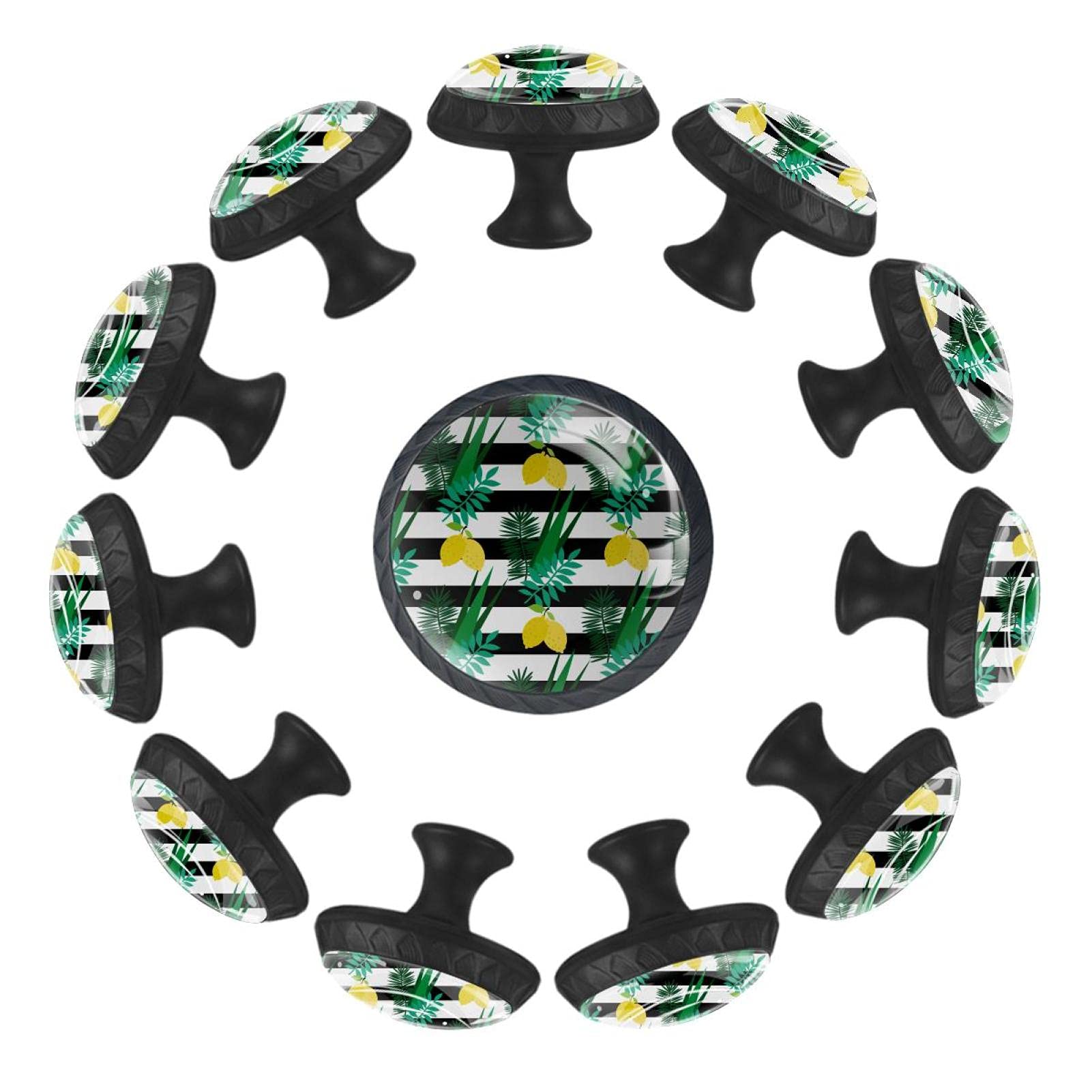 Boutons de tiroir ronds feuilles de citron 35 mm pour réparer et décorer une commode enfant