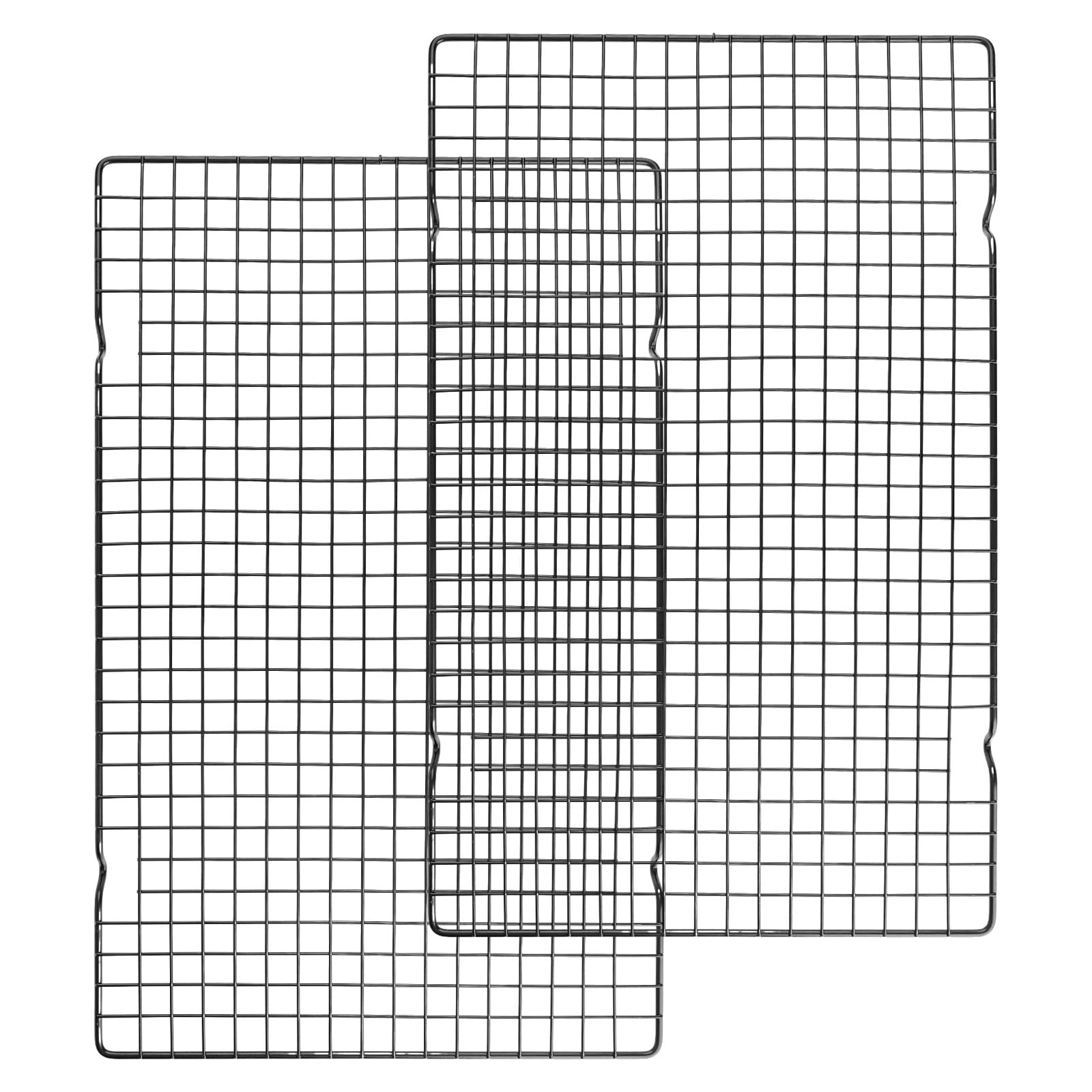 WINHONW Cooling Racks for Cooking, Baking and Grilling, 16 * 10inch grid thick wire cooling rack, Easy to Clean Safety，2Pcs