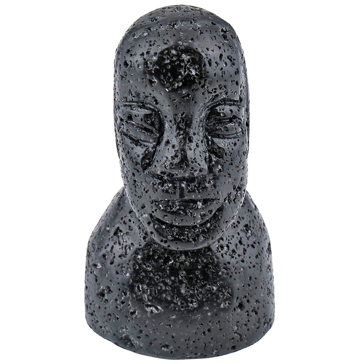 rockcloud Healing Crystal Stones Easter Island Moai Home Office Desktop Decor Figurine,Lava Rock
