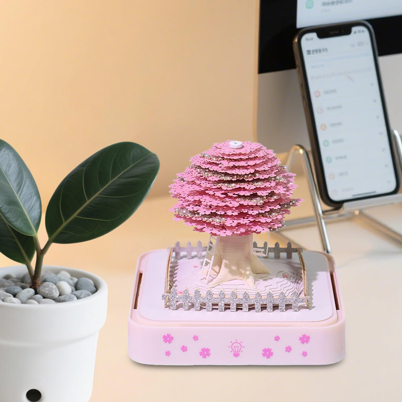 3D Notizblock Zeitstück Kalender 2026 3D Papier Skulptur Kunst Notizblock | Zeitstück Gravur Notizblock mit Acrylgehäuse für Weihnachten Geschenk Büro Schreibtischdekoration