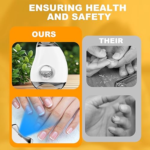 Miniatura 6 de Cortaúñas eléctrico 3 en 1 con luz LED, cortador de uñas de 3 velocidades y pulido, almacenamiento de restos de uñas, recortador de uñas de