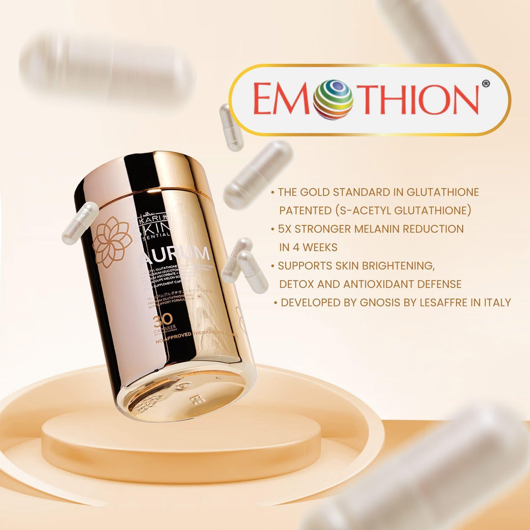 Amazon.com: Aurum Hikari Premium Glutathione and Skin Support Formulation,  30 Capsules : Health & Household