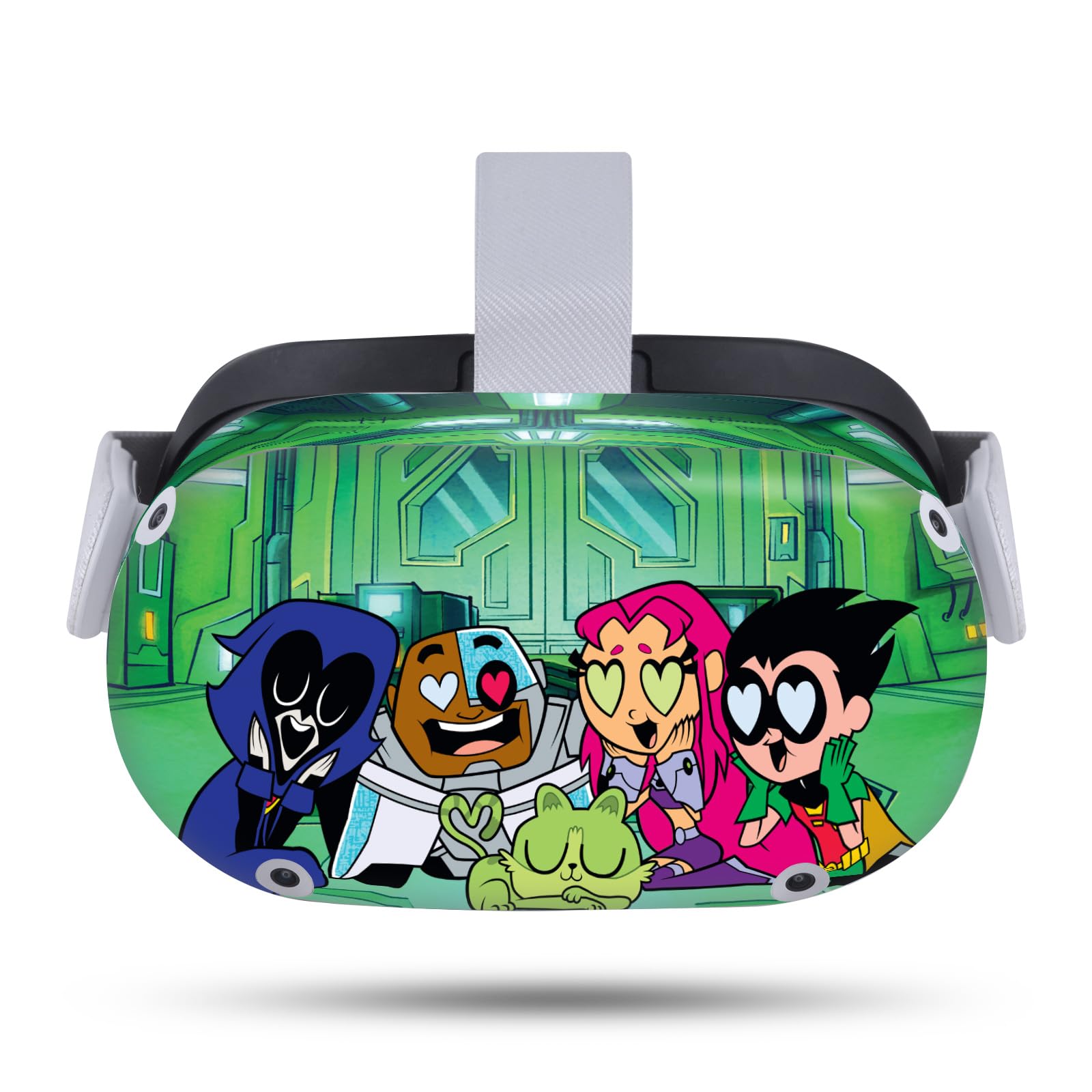 Head Case Designs Officially Licensed Teen Titans Go! to The Movies Group Graphics Vinyl Sticker Skin Decal Cover Compatible with Meta Quest 2