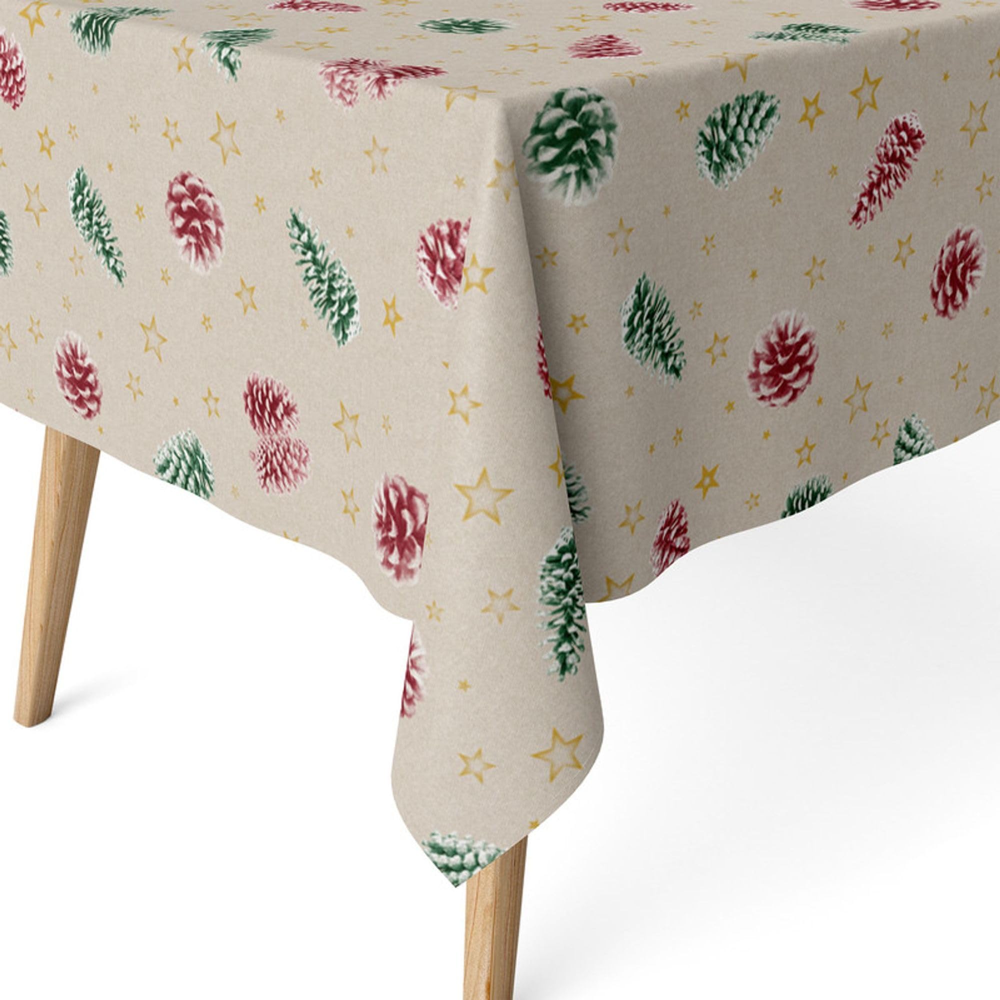 ECOMMERC3 | Stain Resistant Tablecloth for Rectangular Table Size 180 x 140 cm - Stain Resistant Extra Soft and Waterproof Tablecloth Green