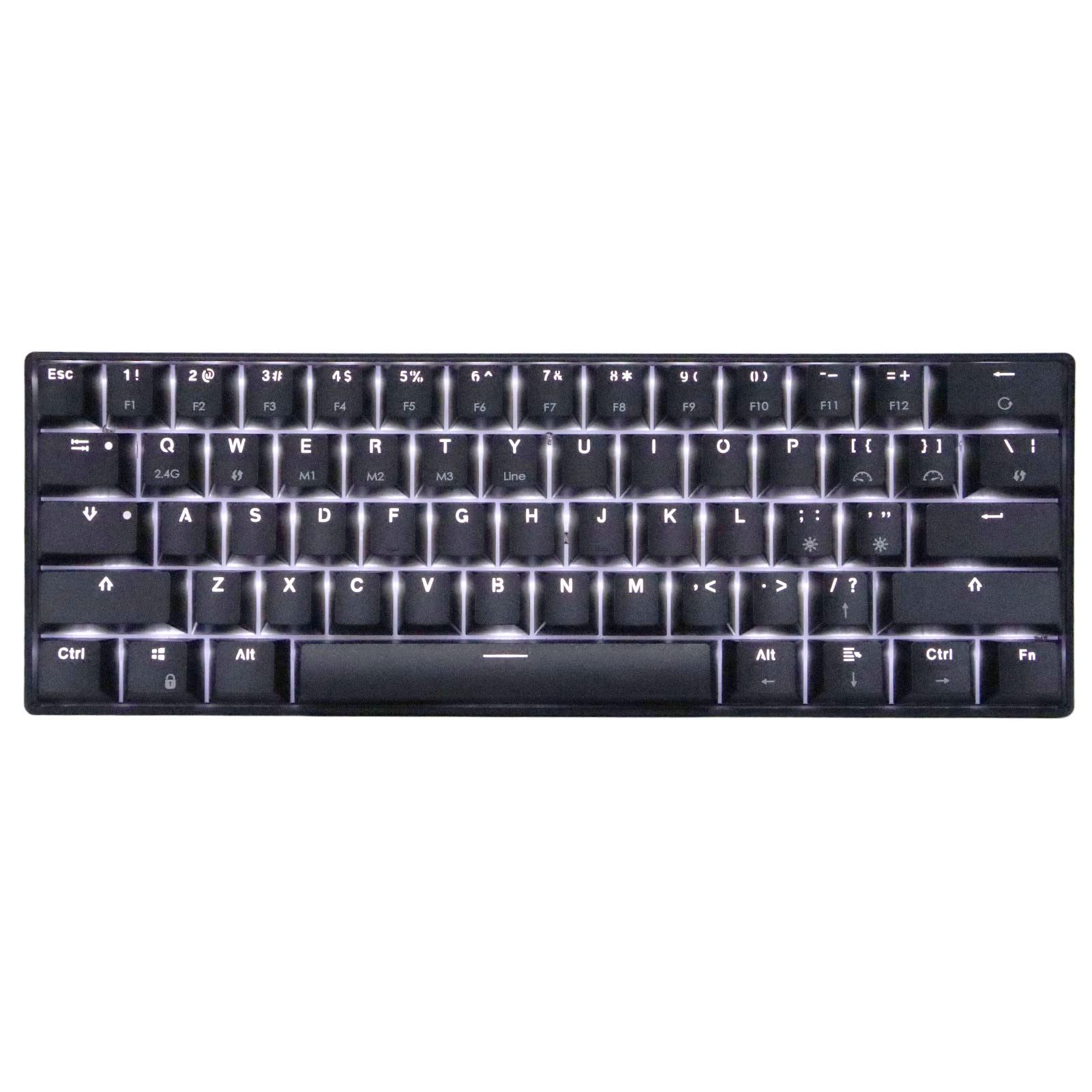 Annadue Tastiera da Gioco Meccanica 60%, Mini Tastiera Ergonomica Bluetooth Senza Fili/cablata Retroilluminata a 61 Tasti, per PS4 PC Mac Gamer, Typist, Travel(ASSE Verde)