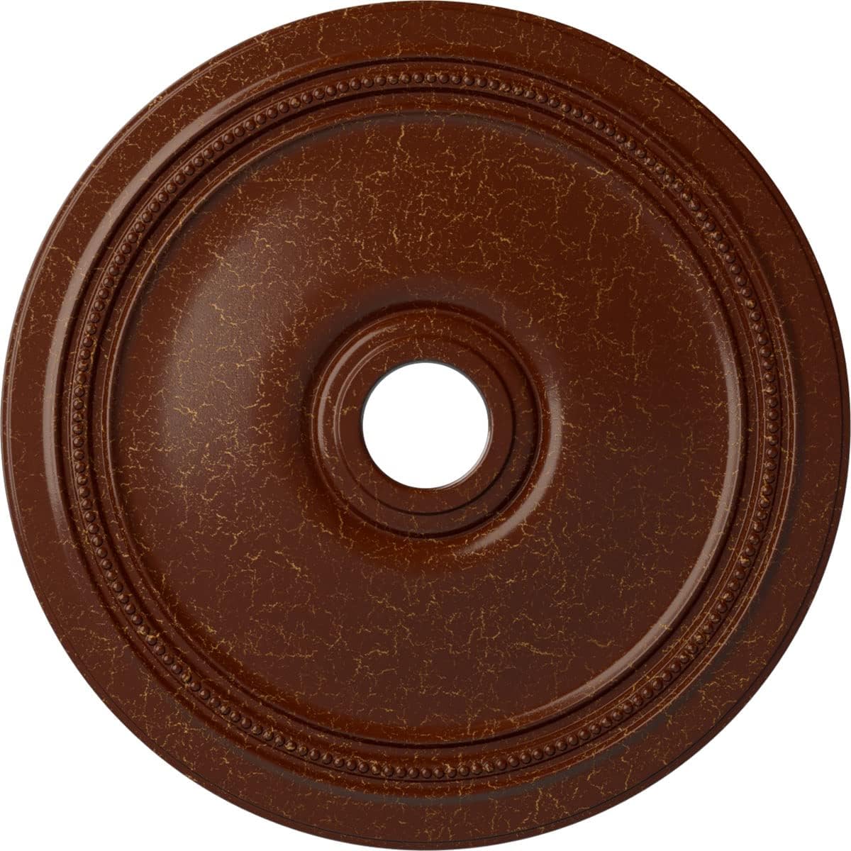 Ekena Millwork CM24DIBMC Diane Ceiling Medallion, 24"OD x 3 5/8"ID x 1 1/4"P (Fits Canopies up to 6 1/4"), Hand-Painted Burnished Mahogany Crackle