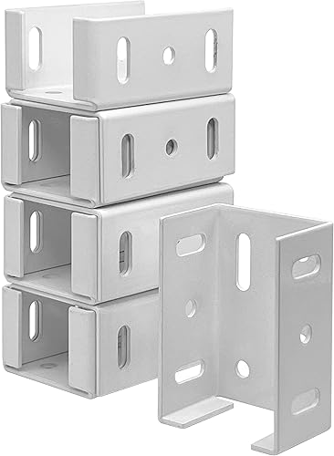 Soporte de valla de aluminio resistente para panel de cercado de vinilo a conexión de poste, reemplazo de metal para soportes de plástico de 2.75