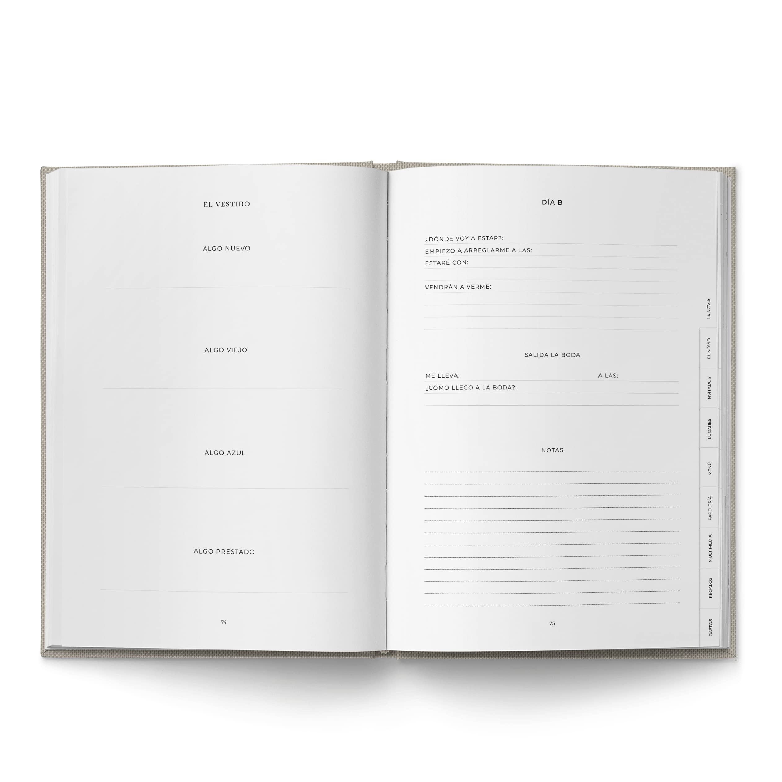 Hochzeitsplaner mit 12 Registerkarten | Checklisten für Braut, Bräutigam, Gäste, Haushalt und Lieferanten | 12 Monate | 184 S. Premium-Papier 120 g (goldene Buchstaben)