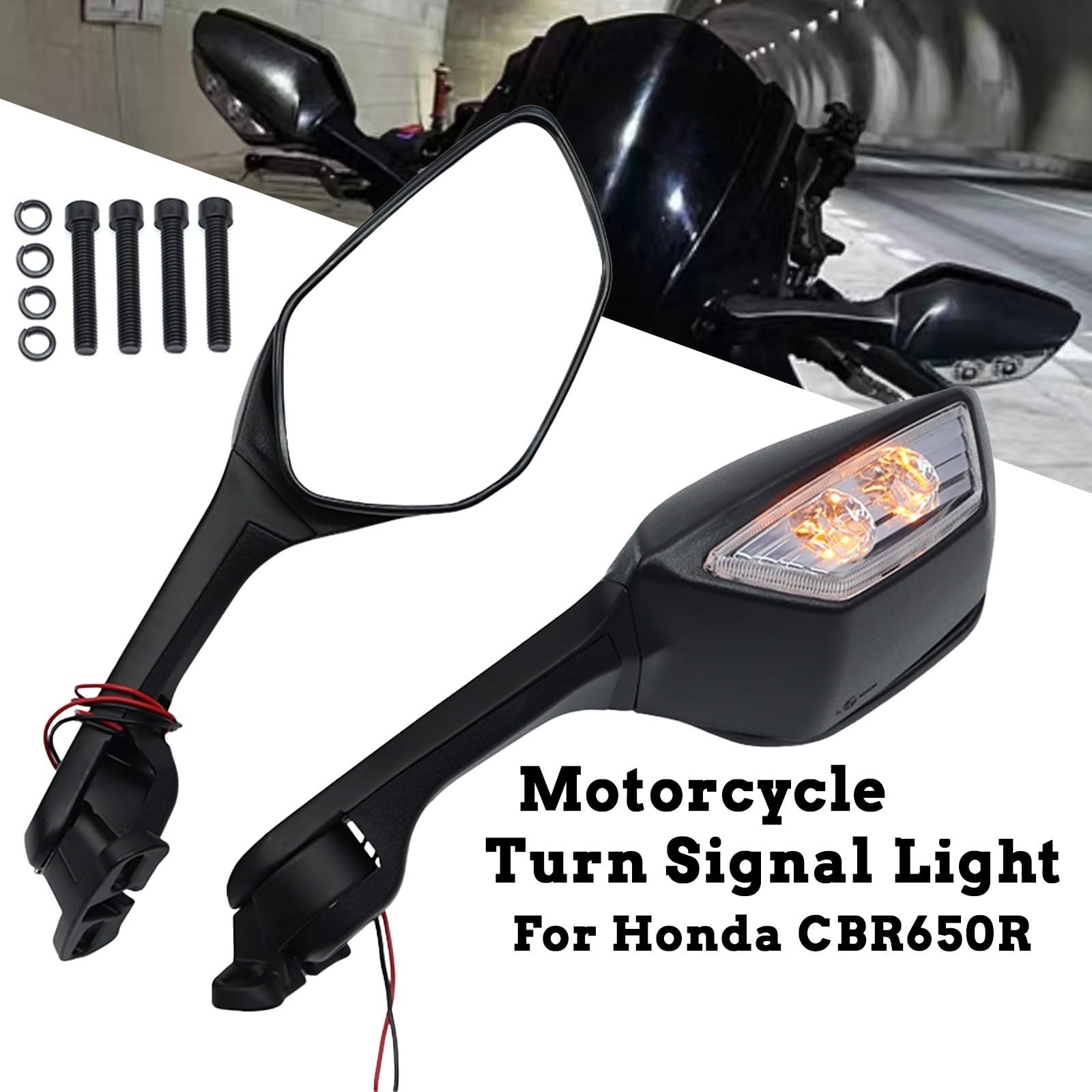 Pasuje Do CBR650R CBR650F CBR250R CBR300R CBR500R Motocykl Sygnał Świetlny Motocykle Tylne Lusterka Motocyklowa kierownica lusterka Motocyklowe Luste
